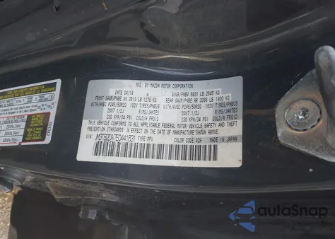 2014 Mazda Cx-9 Grand Touring z USA, uszkodzony, nr VIN JM3TB2DA7E0441631